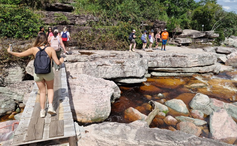 Poço do Diabo em Lençóis - parada para banho e tirolesa no passeio Energia da Chapada
